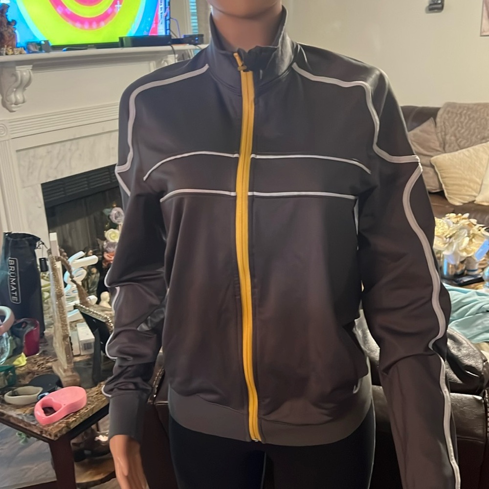 lululemon athletica Gray Jacket with Yellow Accents